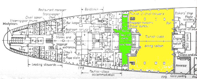 2nd Class Entrance and Dining Room