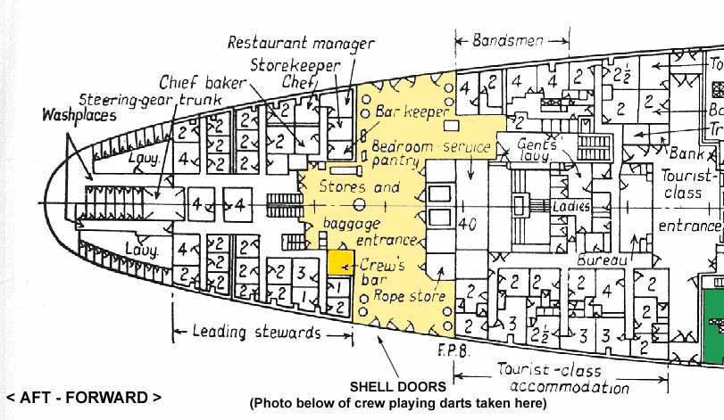 Map of Area on Ship