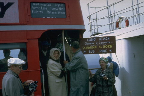 Bus on the Queen Mary