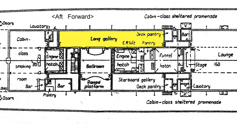 Map of Long Gallery 1936